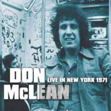 Live In New York 1971 - Don McLean