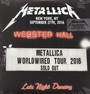 Live At Webster Hall, New York - 9/27/16 - Metallica